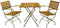 DEGAMO Garten Sitzgruppe Klappgarnitur Passau 3-teilig (2X Armlehnensessel, 1x Tisch eckig 70x70cm), Gestell verzinkt und transparent pulverbeschichtet, Belattung Robinien Holz, Outdoor