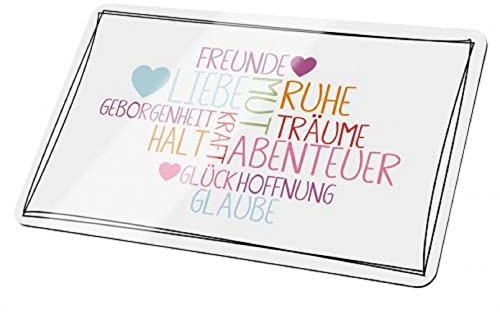 Gilde - 50647 - Frühstücksbrettchen, Weisheit, Schlagworte, Resopal, 23,5cm x 14,5cm, weiß
