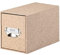 Rössler Papier 1327452390 - S.O.H.O CD Drawer Box, Cacao, 143 x 158 x 261 mm, Storage Box for Approx. 47 CDs, with Insert Label and Handle