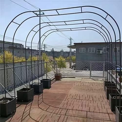 Arche de Jardin en métal 120cm 200cm 240cm 280cm 300cm 340cm 160cm Large Arche de Mariage Arceau à Rosiers Plante Grimpantes (Color : Noir, Size : 350 x 220cm)