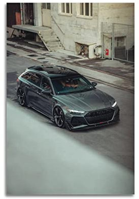 ISTI Sportwagen-Poster – Audi RS6 Rennwagen – 30 x 45 cm – ungerahmt – mattes Finish – für Schlafzimmer, Badezimmer, Küche, Wohnzimmer