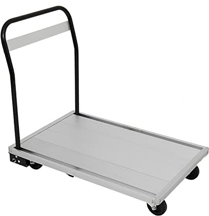 Push Cart Dolly Klappbarer Aluminium-Plattformwagen Mit Klappbarem Stahlgriff, Mobiler Plattformwagen, Rollender Pritschenwagen, 770 Pfund Plattformwagen (Größe: 47,2 X 23,6 X 37,7 Zoll) (Einfarbig
