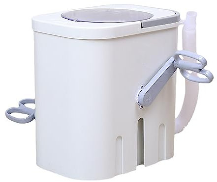 Mini lavadora portátil no eléctrica, lavadora giratoria compacta con pedal de manivela, escurridor de ropa manual, alternativa de lavandería que ahorra trabajo, lavadora de ropa móvil para dormitorio,