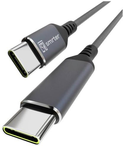 Smrter USB-C® Kabel 1 m Anthrazit mit OTG-Funktion, Rund, Stoff-Ummantelung SMRT