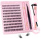 Sixstarhair Faux Cils Individuel avec Lash Bond and Seal Cils Extension de Cils Professionnel 120PCS Kit Extension Cils 8-16mm DIY Cluster Lashes