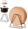 Gocoffun Cork Trivet, 5 Pack 7.5inches Round Coasters with Holders, Extra Thick Cork Trivets Reusable for Hot Pot and Hot Dishes
