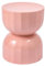 Baroni Home Sgabello Clessidra in Acrilico Moderno, Poggiapiedi Rotondo Esagonale Design in Policarbonato per Soggiorno, Camera da Letto, Cucina, 36x36x45 cm, Rosa