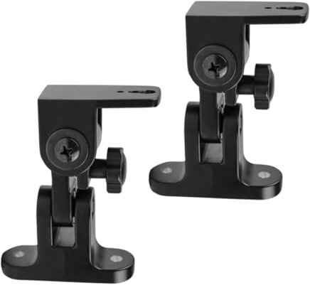DOITOOL 2stücke Lautsprecher Wandhalterung Zinklegierung Universeller Für Surround-Sound- Installieren Verstellbar Und Langlebig Schwarz