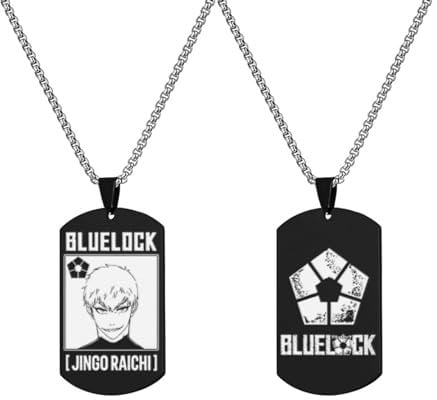 acsewater Blue Lock Pendant Meguru Bachira Necklace Yoichi Isagi Cosplay Prop Decoration Hyouma Chigiri Pendant Rensuke Kunigami Chain Anime Blue Lock Cosplay Prop