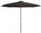 BaraSh Sonnenschirm mit Holzmast 350 cm Anthrazit Gartenschirm Sonnenschirm Windfest