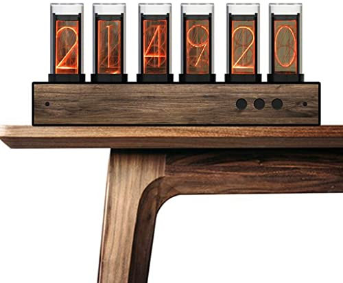 Nixie-Röhrenuhr, Nixie-Digitalröhrenuhr, Röhren-Vakuumröhrenuhr, 6-Bit-RGB-Glühuhr, 5-V-Wecker, USB-betriebenes Heimdekorationsgeschenk