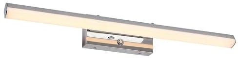 Rabalux 75016 LED Badezimmerleuchte TURGON Aluminium Chrom Kunststoff weiß 13W IP44 3000K,4000K,6000K L:49cm dimmbar mit Touch-Schalter