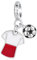 Polen Fußball Trikot Anhänger Charm 925 Sterling Silber Charm passt für Pandora Armband Halskette, SCC2861