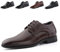 Scarpe Stringate Uomo Oxford Scarpe Pelle Eleganti Derby Brogue Basse Vintage Verniciata PU Traspirante Lavoro Sposa GPG810 Marrone 44