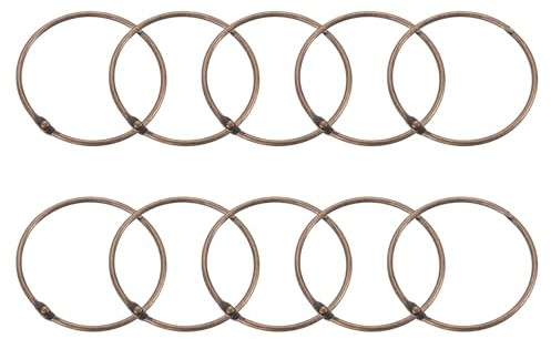 QUARKZMAN 24 Stück Duschvorhang Ringe - Gardinen Ringe aus Kohlenstoffstahl61mm Innendurchmesser Rund Vorhang Ringe Duschvorhang für Fenstervorhang Bettvorhang Duschvorhang, Kupfer