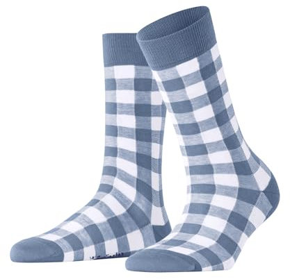 Burlington Damen Socken Vichy W So Baumwolle gemustert 1 Paar, Blau Sky Blue 6876, 36-41