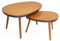 Odoria Puppenhaus Couchtisch Tisch Miniatur: 1/12 Maßstab Beistelltisch Braun für Wichtel Modern Wohnzimmer - Mini Mitteltisch Oval Möbel Holz