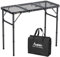 Anbte Campingtisch Klapptisch mit 3 Verstellbare Höhe Falttisch aus Aluminium 88 * 40cm Koffertisch mit Metallgitter Tischplatte Leicht und Tragbar Gartentisch Biertisch für Strand Picknick (Schwarz)
