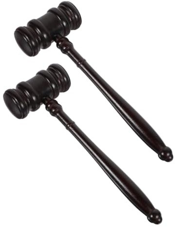 TOYANDONA 2 Piezas Martillo De Subasta Accesorios De De Juez De Jueces Abogado Juez Mazos De Juez De Juez De Juego De rol para Reuniones De Madera Coffee