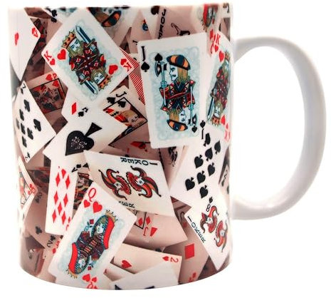 Shopi Zone Tazza in ceramica con design di carte da gioco e stile mazzo - originalità e divertimento