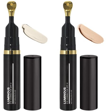 Leuchtender Augenkorrektor, 2er-Pack Concealer Für Die Augenpartie, Farbkorrektor Für Die Augenpartie Gegen Augenringe, Getönte Anti-Aging-Augencreme, Um Die Gewünschte Abdeckung Zu Erzielen