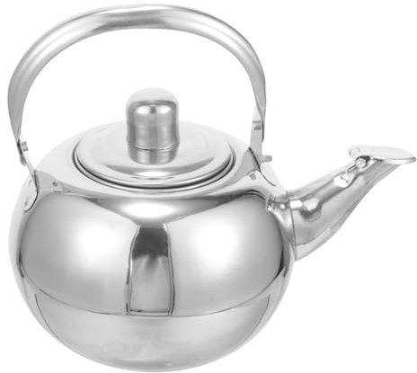 Didiseaon Thickened Teapot Stainless Steel Tea Kettle Strainer for Home Use Modern Design Small Tea Pot for Desktop Brewing