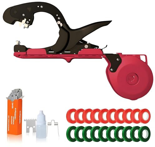 Plant Tying Machine, Plant Rattan Bundling Machine With 1 Blade, 10000 Pcs Staples & 20 Strap, Garden Tape Bundling Tool For Vegetable,grape,tomato,cucumber,pepper Flower