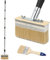 BigKing Pinceau de Peinture de Terrasse avec Poignée en Bois 150 Cm et Pinceau Plat Brosse Saturateur pour la Teinture du Bois, Le Revêtement de Terrasse, la Clôture, Le Mobilier Mural