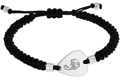 Amor Scorpions by Armband Edelstahl Nylon Unisex Damen Herren Armschmuck, 18-24 cm, Silber, Skorpion, Kommt in Schmuck Geschenk Box, 2040519