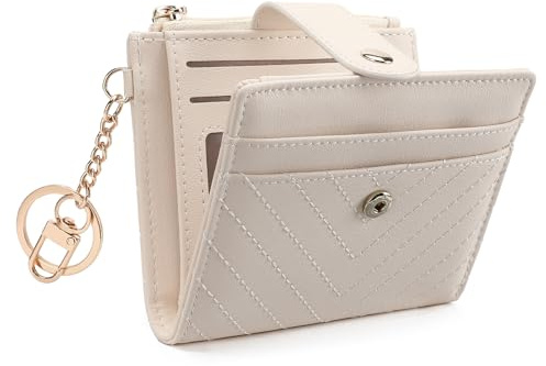 GAEKEAO Geldbörse Damen, Leder Portmonee mit RFID Blockierung, Portemonnaie Damen Klein, Mini Geldbeutel mit Zipper Münzfach Kartenfächer Slim Wallet