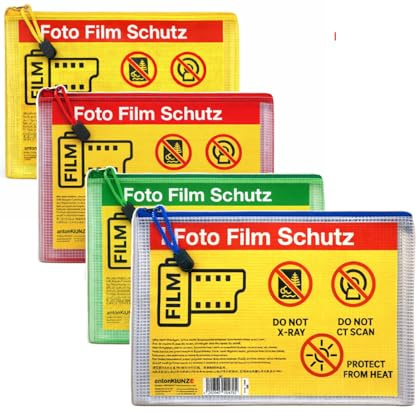 Foto FilmSchutz Beutel Filmquard A5 Set: blau, grün rot und gelb