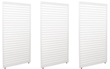 BERLINLODGE 3er-Set Aluminium Paneele für Pergola | HxB 204x271cm | Weiß | Terrassenüberdachung Lamellenpaneel Modul