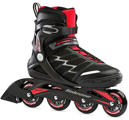 Bladerunner by Rollerblade Advantage PRO XT - Pattini in Linea da Uomo, per Adulti, Colore: Nero e Rosso, Misura 40