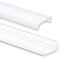 INNOVATE 2 m LED Schiene - Aluminium Profil - Aluprofil für LED Stripes/Streifen - ALU Leiste - 2000mm x 17mm x 7mm (Alu Profil weiss inkl. milchiger Abdeckung für LED-Streifen)