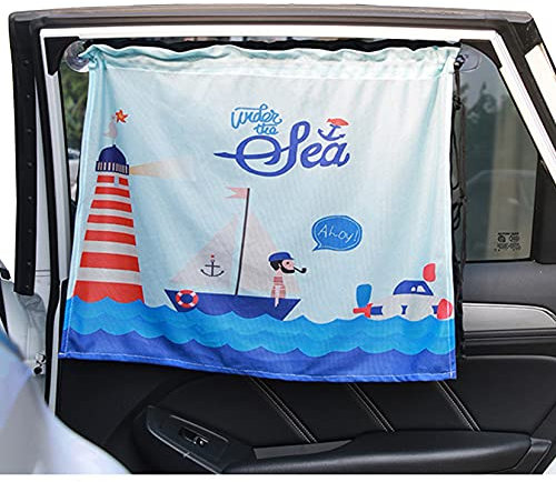 Chilsuessy Sonnenschutz Auto Baby (2 Stück) - Sonnenblende Auto mit UV Schutz für Kinder, Hund im Rücksitz,Seitenscheibe Autosonnenschutz passt universell, 5#