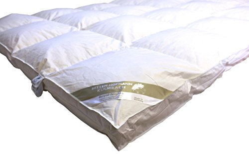 Betten Hofmann White Sibiria Schneegänseflaum Daunendecke mit Außensteg 4x6 155x220 cm, 1200 Gramm Füllung, superwarme Winterdecke,