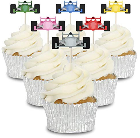 Racing Car Cupcake Toppers - 12pk - Decoration Picks