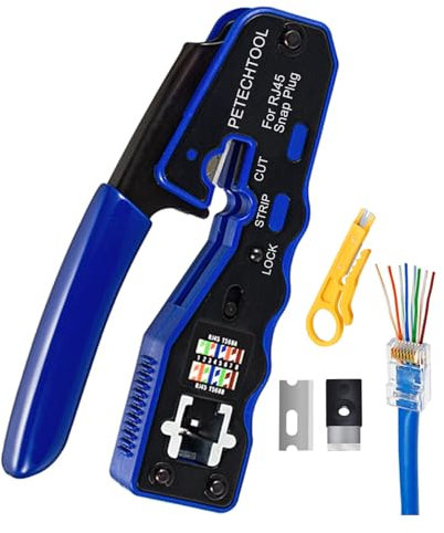 RJ45 Pass Through Crimp Tool para Cat6 Cat5 Cat5e 8P8C conectores modulares herramienta de alambre todo en uno