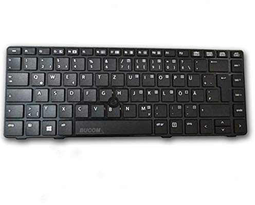 Bucom Tastatur für HP Compaq EliteBook 8460 8460p 8470 8470p 6465 6460B 6465b mit Rahmen schwarz