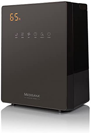 medisana AH 675 Luftbefeuchter mit Hygrometer, Timerfunktion, Vorheizfunktion, 3 Zerstäubungsintensitäten, Ideal für Kinderzimmer, Wohnzimmer und Schlafzimmer, 5,2 Liter Füllmenge