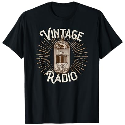 Design radio vintage, collezione antica, tubo valvola, retrò Maglietta