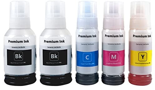Kamo Tinte 102 Multipack (5er-Pack) Kompatibel mit Epson 102 Druckerpatronen für Ecotank ET-2700 ET-2750 ET-3700 ET-4856 ET-15000 ET-4700 ET-3750 ET-4750 ET-4500 ET-2756