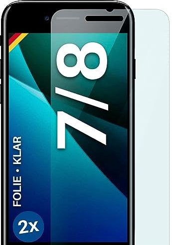 moex FlexProtect Schutzfolie kompatibel mit Apple iPhone 7 / iPhone 8 Displayschutz nur 0.2 mm dünn, Folie für das Display, HD Ultra klar und extra kratzfest - 3 Stück