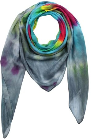 Superfreak Baumwolltuch - Rainbow Spiral - tie dye - quadratisches Tuch