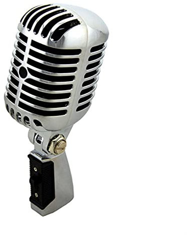 Retro microphone Professional Wired Vintage Classic Microphone Dynamic Moving Coil Mike Deluxe Metal Vocal Old Style Ktv Mic Mike Compatible with any laptop and desktop with microp