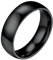 PROSTEEL Herren Trauring hochglanzpoliert Bandring Größe 59 Simpel schwarz 6mm breit Band Ring Partnerring für Männer Modeschmuck Accessoire für Weihnachten