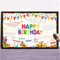 Nezyo Groß Happy Birthday Grußkarte Bunte Happy Birthday Riesen Grußkarte, 21,6 x 13,8 Zoll Geburtstagskarte Regenbogen Luftballon Kuchen Geburtstag Nachricht Grußkarte für Kinder, Kein Umschlag