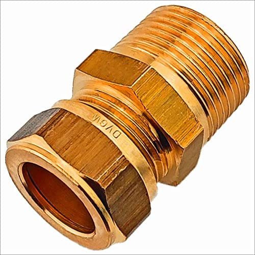 Klemmringverschraubung für Kupferrohr | ∅ 15-28 mm | Übergang auf Außengewinde 3/8-1 Zoll Wunschgröße - Ø 18mm x 1/2 Zoll