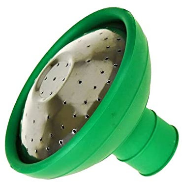AQZONE Universal Garden Watering Can Rose Head With Rubber Nozzle & Nickel Plated Front Ideal For Plants Green, Silver | Watering Can Rose | Watering Can Sprinkler Head | Watering Rose Coarse