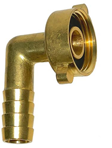 KANANA Raccordo a tubo angolare con filettatura interna da 1/2 al rubinetto e beccuccio da 9,5 mm di diametro (3/8) GA437C